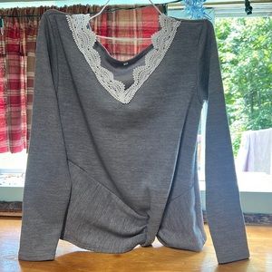 Never been worn, grey v neck sweater size M